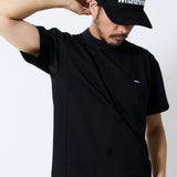[MENS] S:bicolor mockneck - black