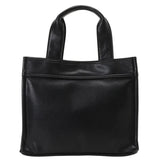 FAUX LEATHER CART BAG-BLACK