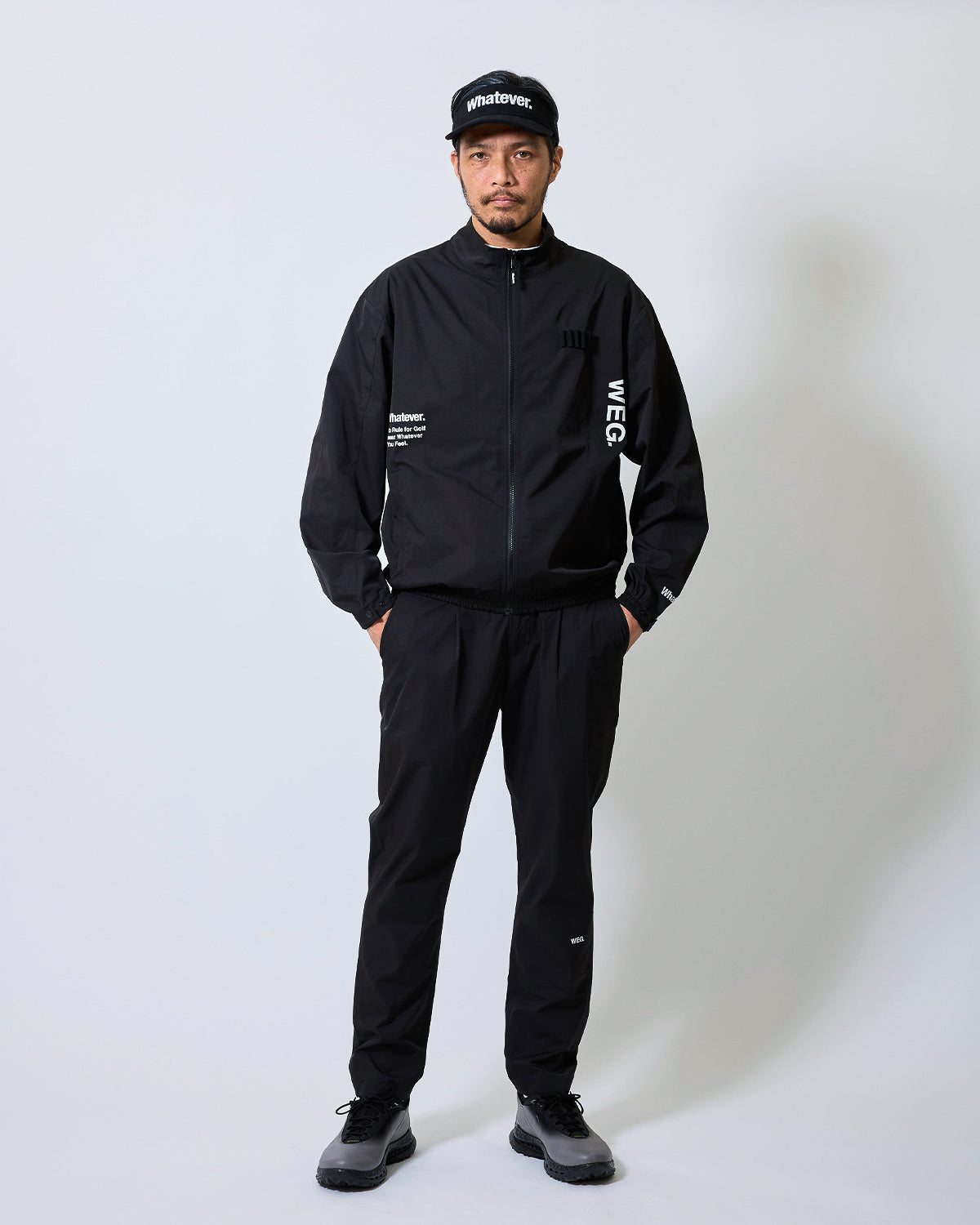 S:WEG logo fullzip jacket black – WHATEVER.