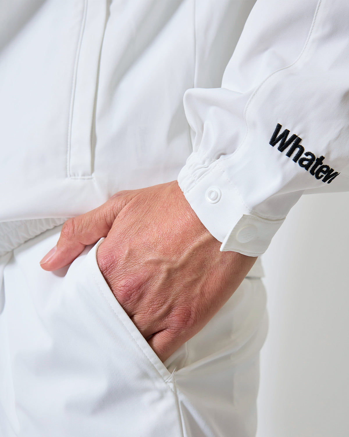 S:WEG logo fullzip jacket white – WHATEVER.