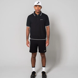 JACQUARD TUCK SHORTS - BLACK