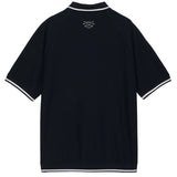 JACQUARD S/S POLO SHIRTS -  NAVY