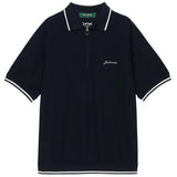 JACQUARD S/S POLO SHIRTS -  NAVY