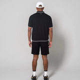 JACQUARD S/S POLO SHIRTS - BLACK