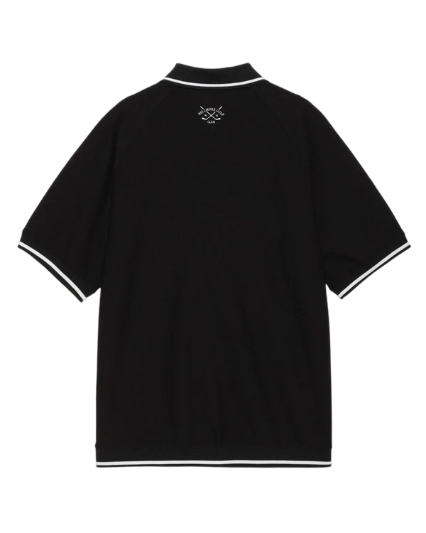 メンズウェア WHATEVER BACKMESH POLO SHIRTS BLACK M JACQUARD S/S POLO SHIRTS - BLACK – WHATEVER.