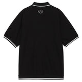 JACQUARD S/S POLO SHIRTS - BLACK