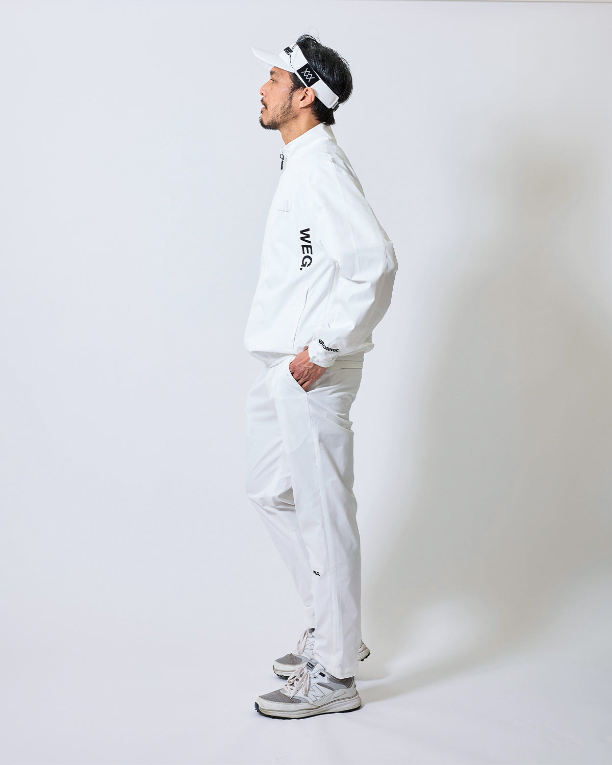 S:WEG logo fullzip jacket white – WHATEVER.