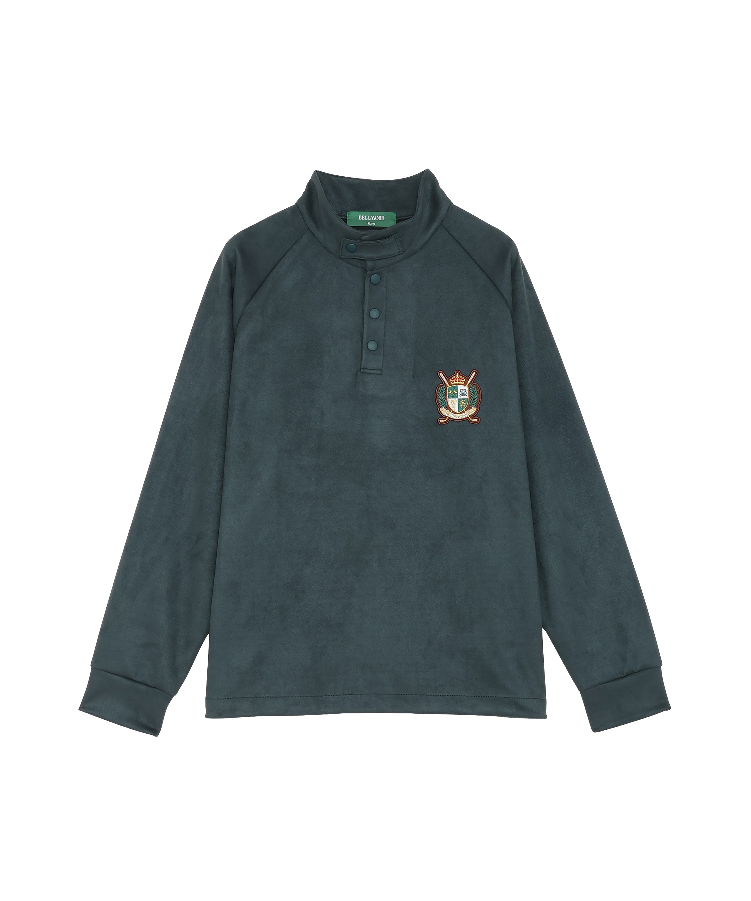 [MENS]EMBLEM BUTTON L/S MOCKNECK