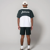 MESH TUCK SHORTS - GREEN