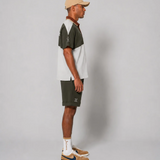 MESH TUCK SHORTS - OLIEVE