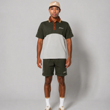 MESH TUCK SHORTS - OLIEVE