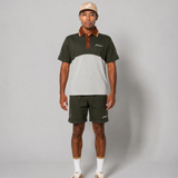 PANELED S/S POLO SHIRTS -  OLIVE