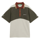PANELED S/S POLO SHIRTS -  OLIVE