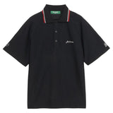 PANELED S/S POLO SHIRTS - BLACK