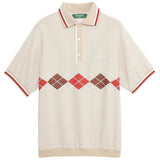 ARGYLE S/S POLO SHIRTS - BEIGE