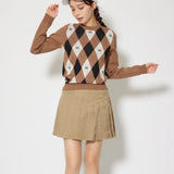 [WOMENS] Argyle Jacquard Knit Top