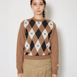 [WOMENS] Argyle Jacquard Knit Top