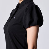 [WOMEMS] puff sleeves polo shirts