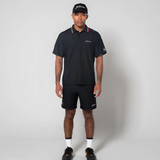 MESH TUCK SHORTS - BLACK