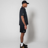 MESH TUCK SHORTS - BLACK