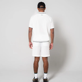 JACQUARD TUCK SHORTS - WHITE