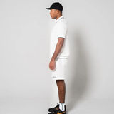 JACQUARD TUCK SHORTS - WHITE