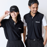 bicolor polo shirt WHITE×BLACK