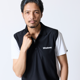 bicolor polo shirt WHITE×BLACK