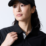 bicolor polo shirt BLACK×BLACK