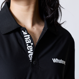 bicolor polo shirt BLACK×BLACK