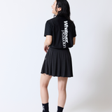bicolor polo shirt BLACK×BLACK