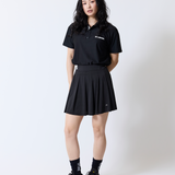 bicolor polo shirt BLACK×BLACK