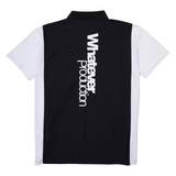 bicolor polo shirt WHITE×BLACK